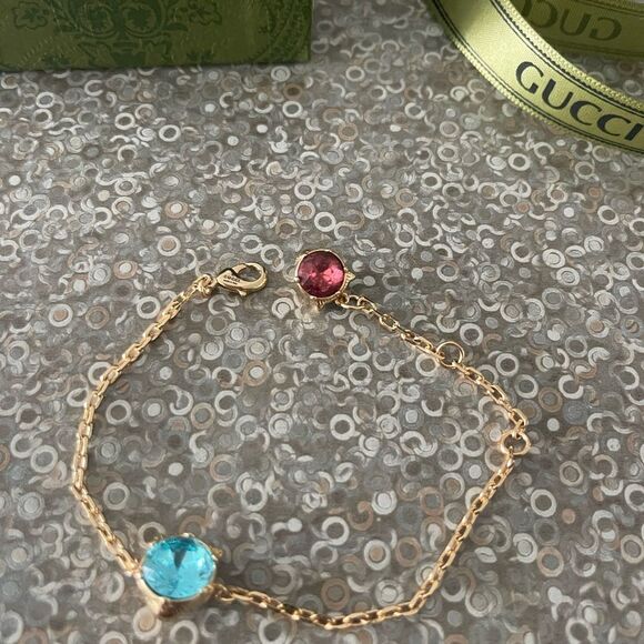 Gucci feline head bracelet with crystal - Picture 11 of 12